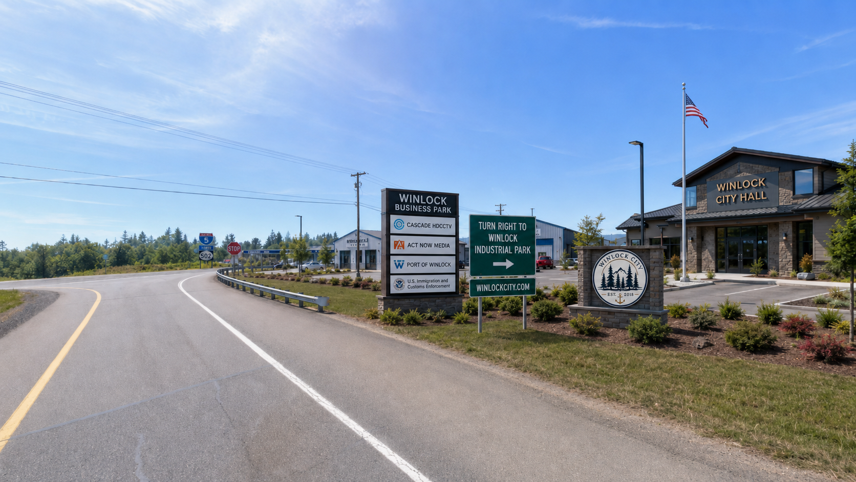 Exit 63 gateway concept for Winlock Industrial Park